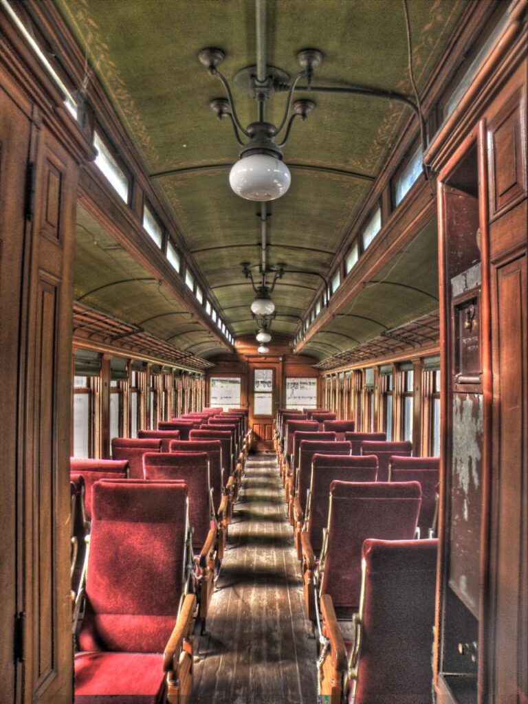 HDR photograph of a train interior at the train museum in Golden, CO.