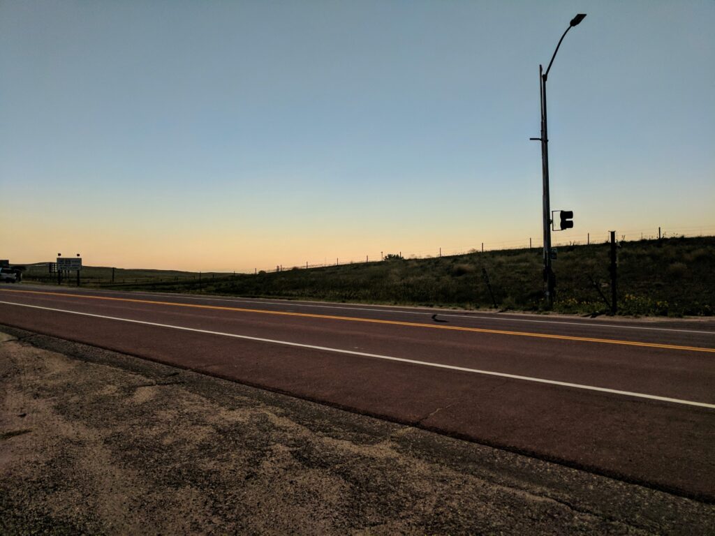 Darkness sets in during the total solar eclipse in Lusk, Wyoming, in 2017.