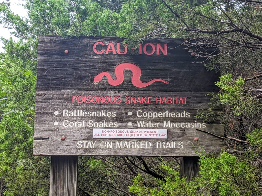 Cedar Ridge Preserve is a Poisonous Snake Habitat in the Dallas area.