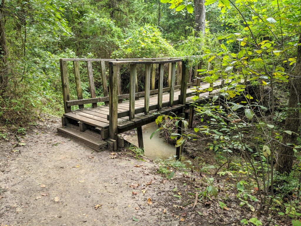 A bridge on the Cedar Brake Loop at the Cedar Ridge Preserve.