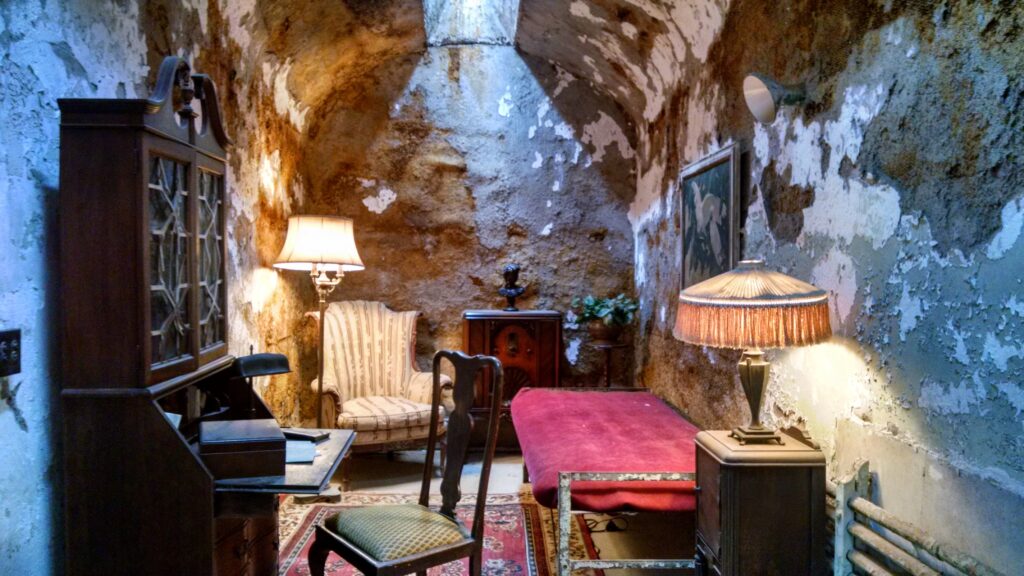 Al Capone's cell at Eastern State Penitentiary.