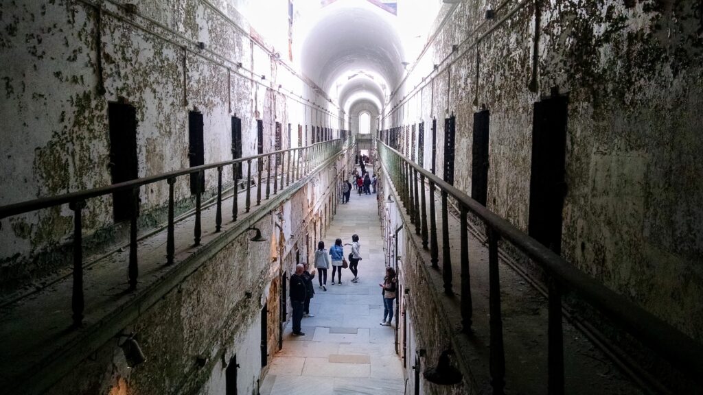 Inside one of the cell blocks at Eastern State Penitentiary.