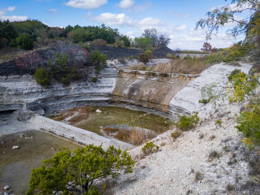 The spillway at Cleburne State Park in Cleburne, Texas.