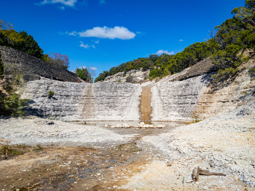 Spillway at Cleburne State Park.