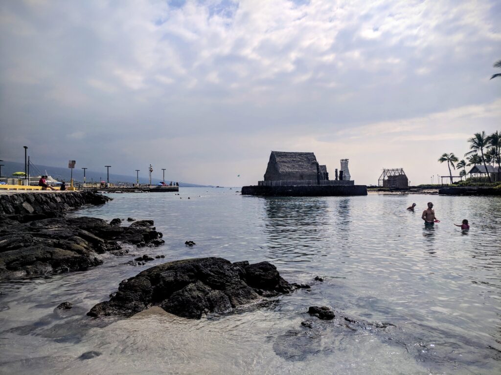 Swimming cove in front of the King Kamehameha's Kona Beach Hotel.