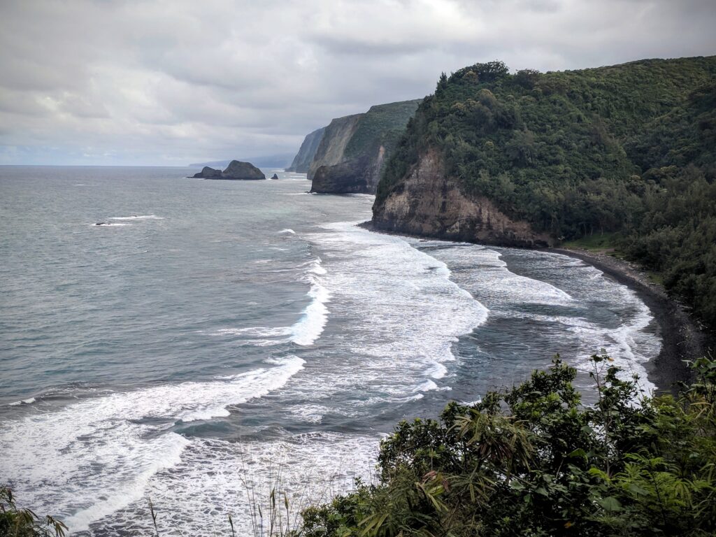 View from Pololu Valley Trail in Kapaau, Hawaii.