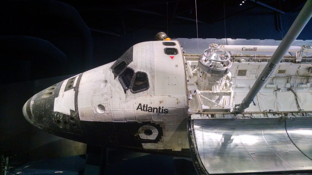 Space Shuttle Atlantis at the Kennedy Space Center.