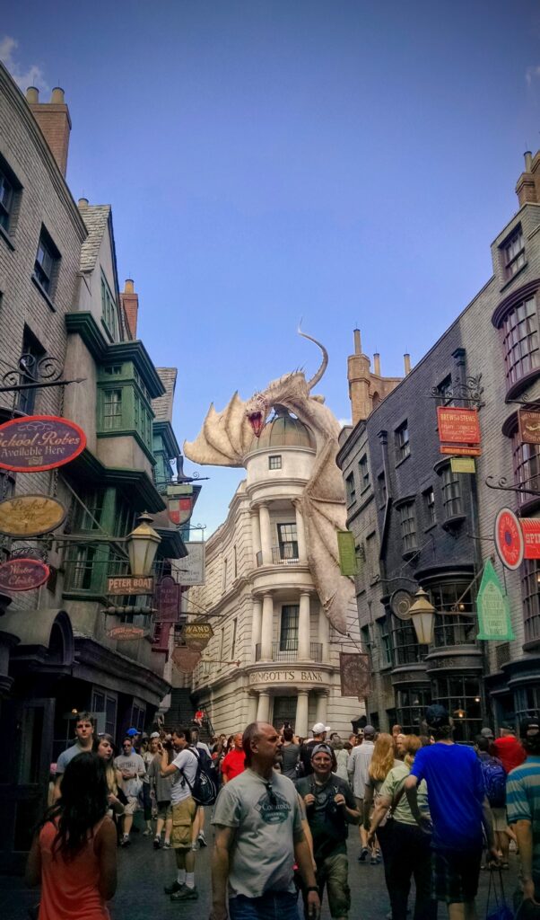 Diagon Alley at Harry Potter World.