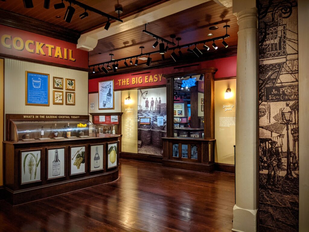 Exhibits in the Sazerac House in New Orleans.